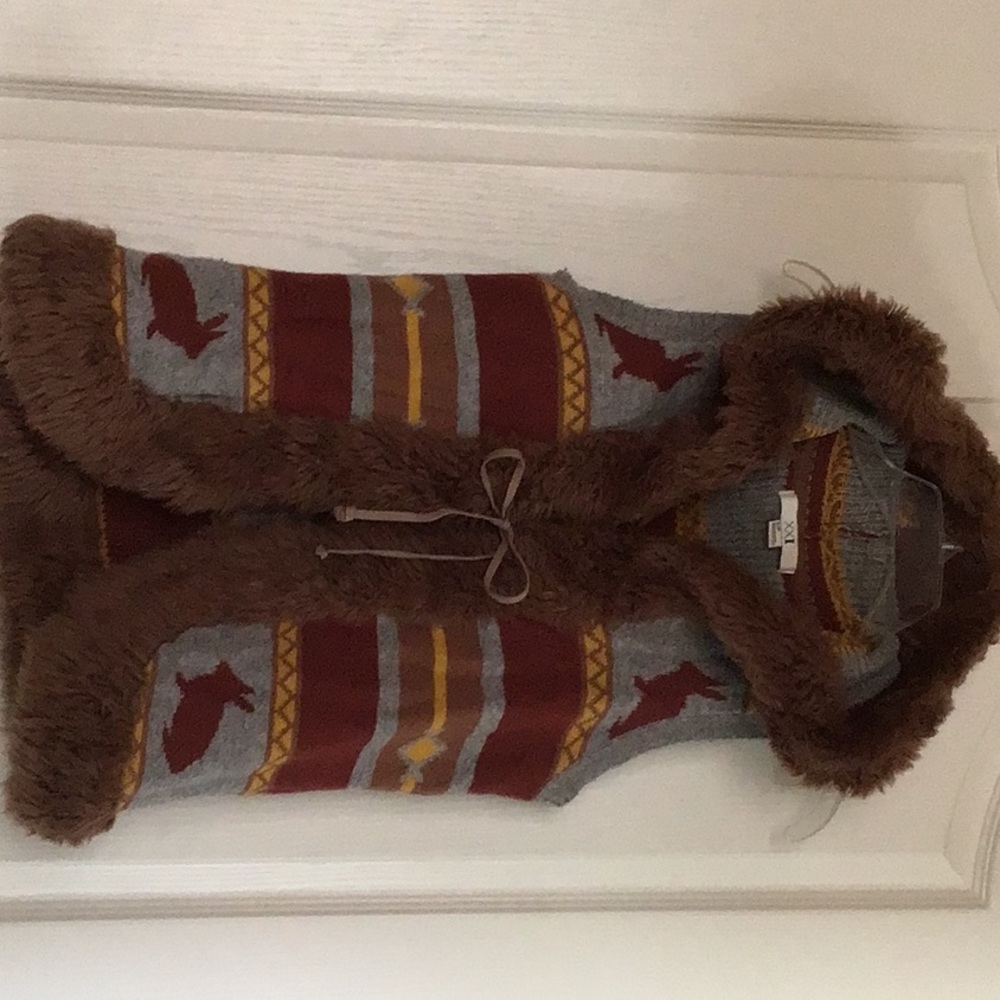 Vest, knitted vest, fall colors, size s/p - Picture 4 of 5